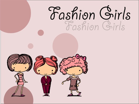 Fashion kids のイラスト素材