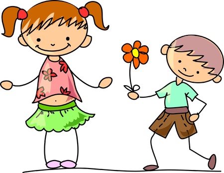 Happy kids のイラスト素材