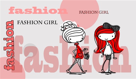 Fashion girls のイラスト素材