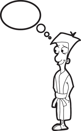 man and the speaking bubble のイラスト素材