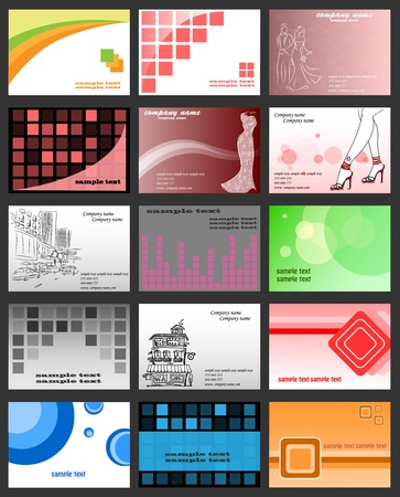 Set with business cards のイラスト素材