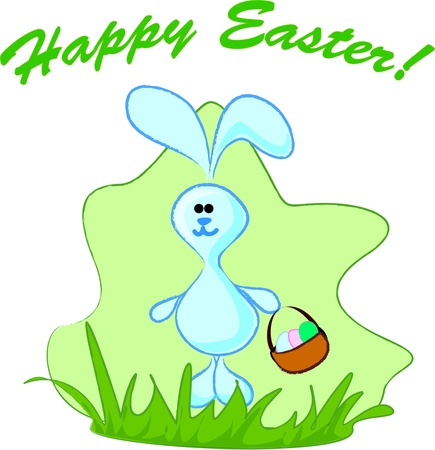 Easter bunny with Easter eggsのイラスト素材