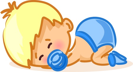 Vector illustration of baby boy のイラスト素材