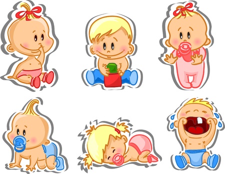 Illustration Of Baby Boys And Baby Girlsのイラスト 素材 ストックフォト 写真素材のstock Foto ストックドットフォト