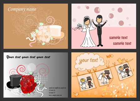 Set of wedding backgrounds for your design, vector のイラスト素材