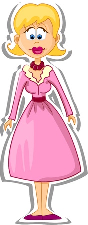 beautiful girl town のイラスト素材