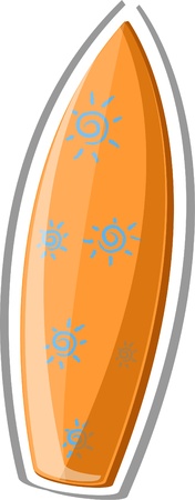 Travel icon, surfboardのイラスト素材