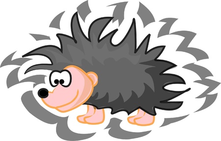 Cartoon hedgehog のイラスト素材