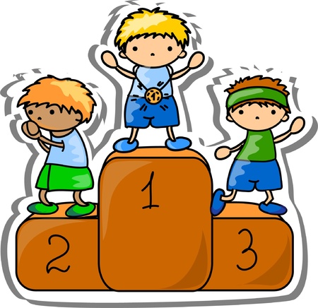Set of vector cartoon sport icons のイラスト素材