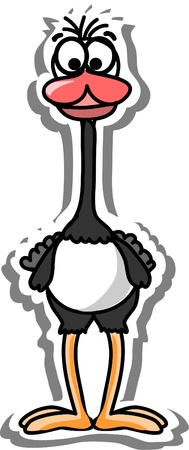 Cartoon Ostrich のイラスト素材