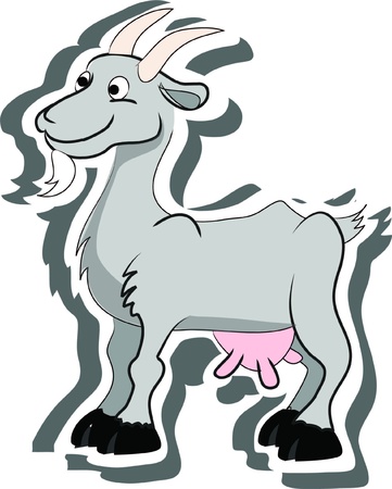 goat, living on a farmのイラスト素材