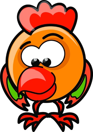 Cartoon rooster のイラスト素材