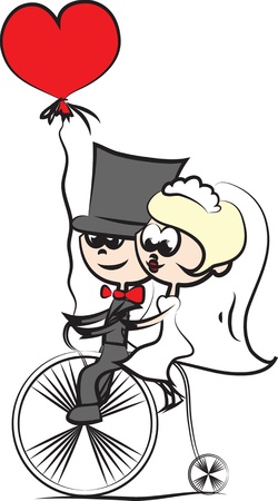 Cartoon wedding picturesのイラスト素材