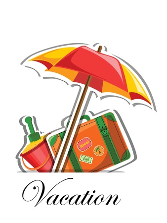 Vacation and travel backgroundのイラスト素材