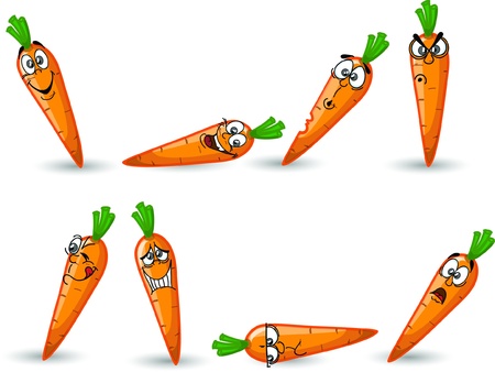 Cartoon carrot のイラスト素材