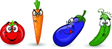 Cartoon vegetablesのイラスト素材