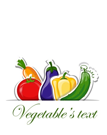 Cartoon vegetables, background のイラスト素材
