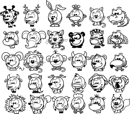 Cartoon vector animals のイラスト素材
