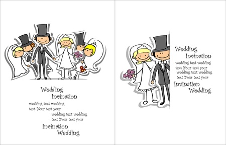 Cartoon wedding picture のイラスト素材