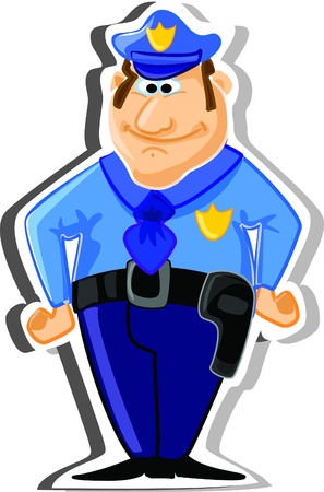 Cartoon characters - policeman のイラスト素材