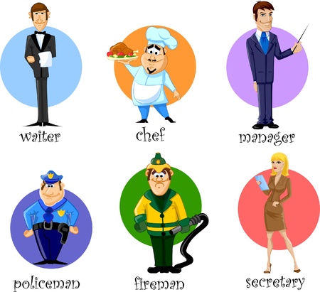 Cartoon characters secretaryのイラスト素材