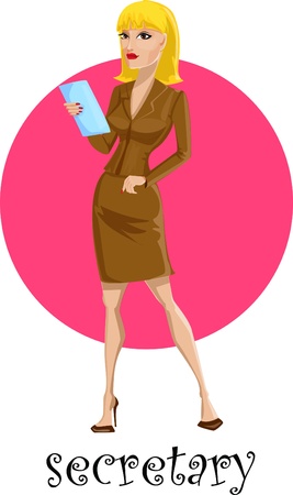 Cartoon woman secretary のイラスト素材