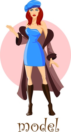 Cartoon character - model のイラスト素材