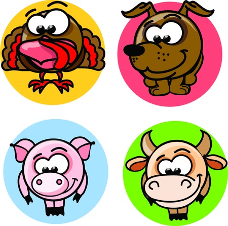 Cartoon vector animals のイラスト素材
