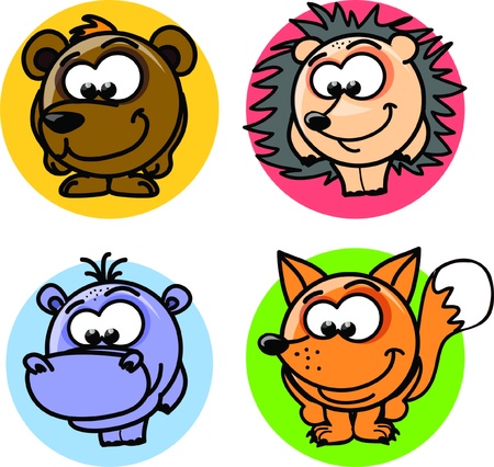 Cartoon vector animals のイラスト素材