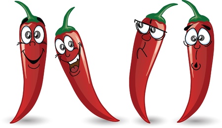 Cartoon Hot pepper のイラスト素材