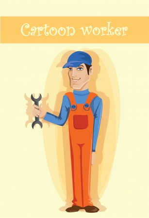 Cartoon characters of worker のイラスト素材