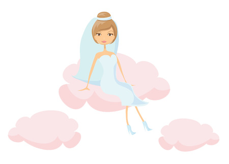 Wedding bride in love, the vectorのイラスト素材