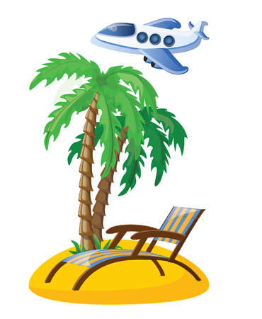 Travel cartoon backgroundのイラスト素材