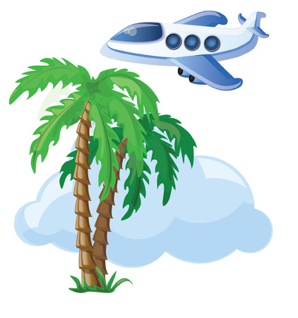 Travel cartoon backgroundのイラスト素材