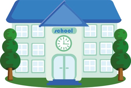 Vector school house iconのイラスト素材