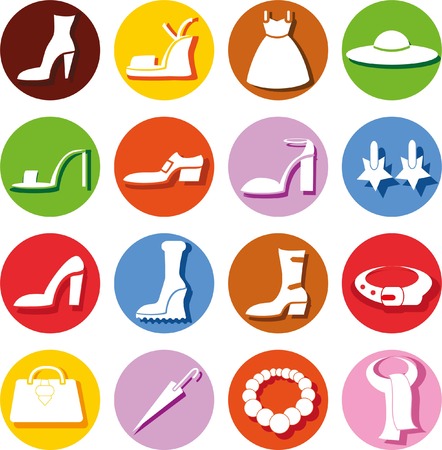 Vector icons of women\\\\のイラスト素材