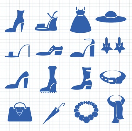 Vector icons of women\\\\\\\\のイラスト素材