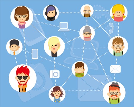 illustration of people communicationのイラスト素材