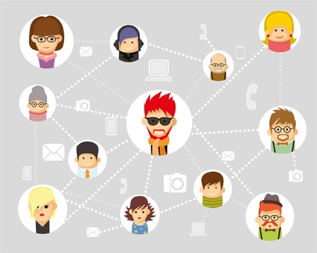 infographic of peopleのイラスト素材