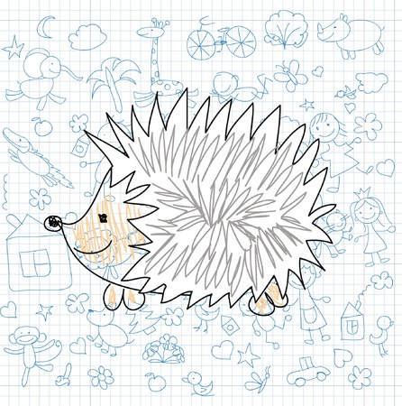 Cartoon doodle animal illustrationのイラスト素材
