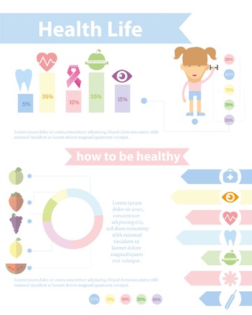 Sports Health Infographicsのイラスト素材