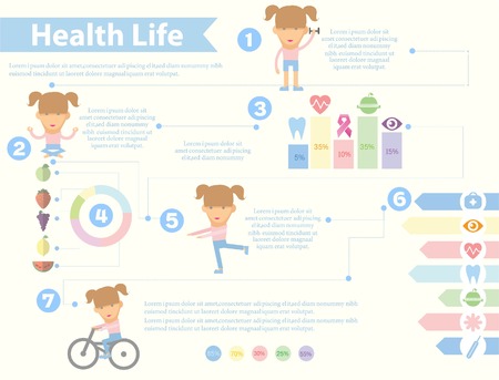 Sports Health Infographicsのイラスト素材