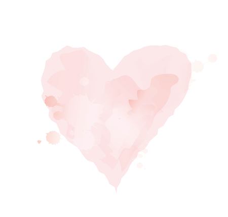 Vector heart watercolor templateのイラスト素材