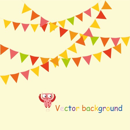 Multicolored bright buntings garlandsのイラスト素材