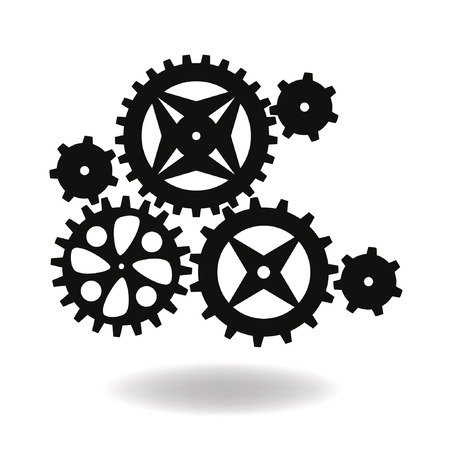 Vector gearwheel mechanism iconのイラスト素材