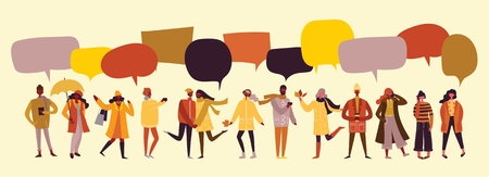 Vector illustration in flat design of autumn seasonのイラスト素材