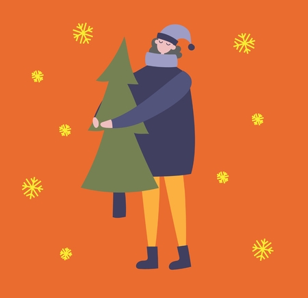 Vector card in winter seasonのイラスト素材