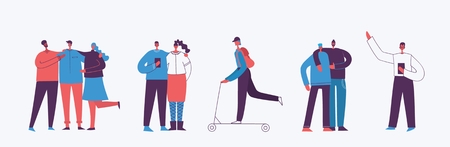 Vector illustration in different styles