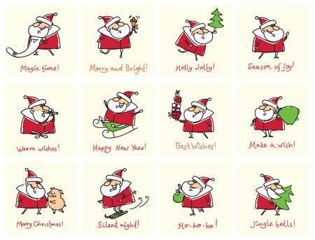 Christmas greeting cardsのイラスト素材