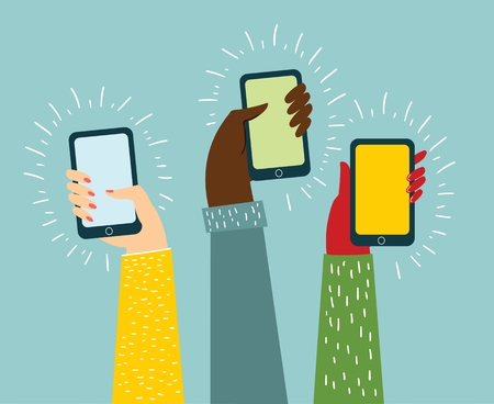 Mobile application concept.のイラスト素材